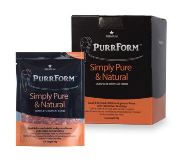 Picture of PurrForm Premium Quail & Farmed Rabbit WIth Liver & Kidney Pouch 6x70g
