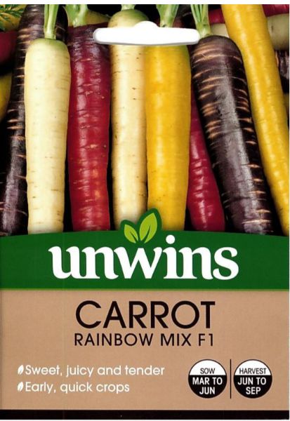 Picture of Unwins Carrot Rainbow Mix F1 Seeds