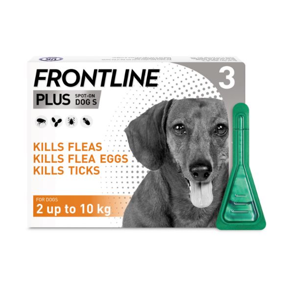 Picture of Frontline Plus Dog Spot on 2-10kg 3 Pipettes