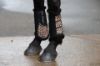 Picture of Weatherbeeta Leopard Brushing Boots Brown Leopard Print