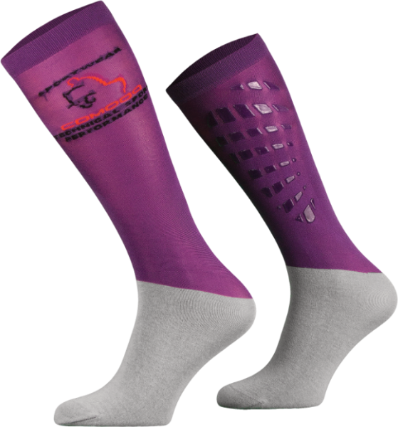 Picture of Technical Riding Socks With Silicon Grip Violet 39-42