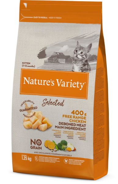 Picture of Natures Variety Cat - Selected Dry Free Range Chicken For Kittens 1.25kg