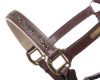 Picture of QHP Leather Headcollar Lupine Brown/ Beige