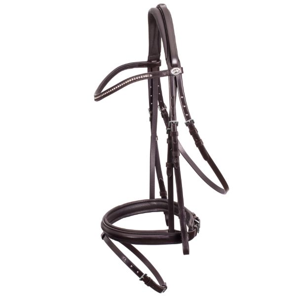 Picture of Schockemohle Oslo Classic Line Bridle Dark Brown/Silver