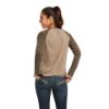 Picture of Ariat Womens Real Loop Baseball LS T-Shirt Banyan Bark