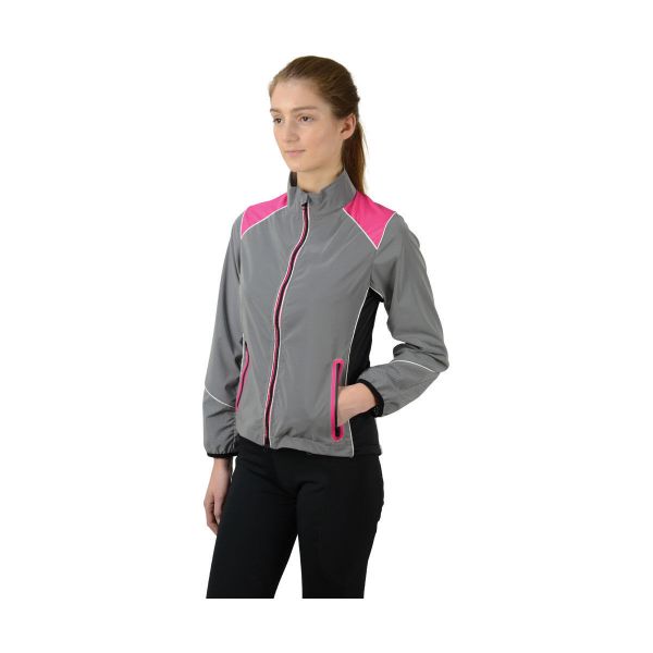 Picture of Hy Equestrian Silva Flash Two Tone Reflective Jacket Silver/Pink