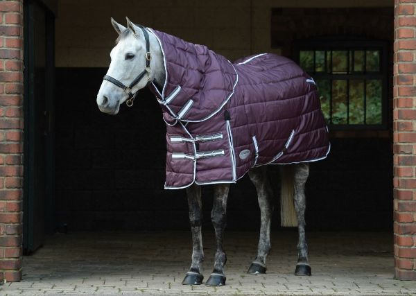 Picture of Weatherbeeta Comfitec PP Channel Quilt Detach-A-Neck Medium 220g Maroon/Grey/White