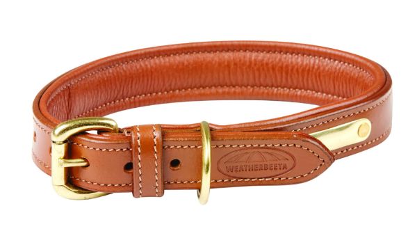 Picture of Weatherbeeta Padded Leather Dog Collar Tan
