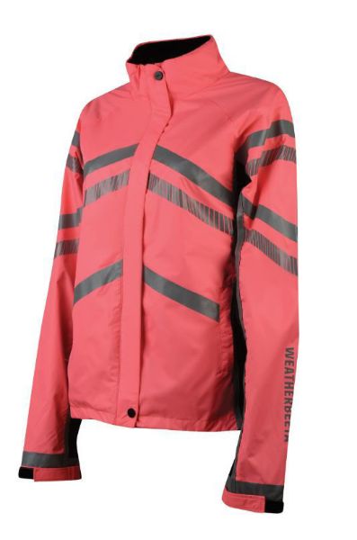 Picture of Weatherbeeta Childs Reflective Lightweight Waterproof Jacket Hi Vis Pink