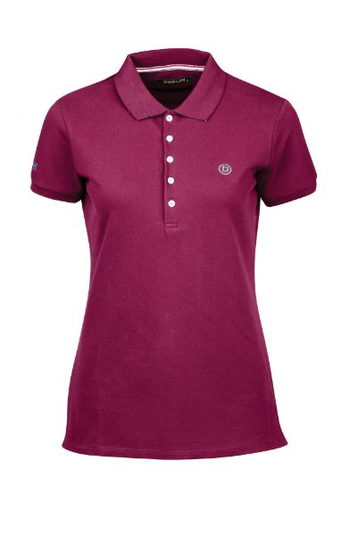 Picture of Dublin Lily Cap Sleeve Polo Deep Crimson Red
