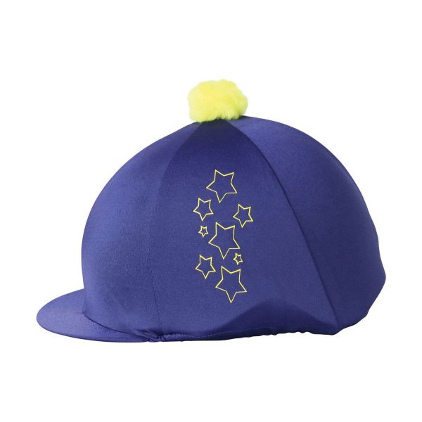 Picture of Hy Equestrian Stella Hat Cover Navy/Yellow