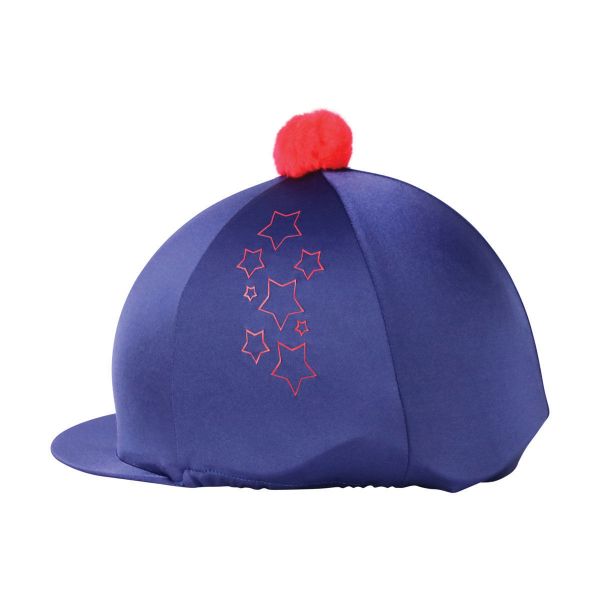 Picture of Hy Equestrian Stella Hat Cover Navy/Red