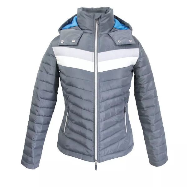 Picture of Coldstream Stichill Quilted Coat Grey/White/Blue