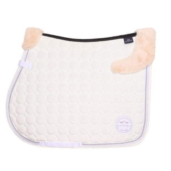 Picture of HV Polo Luxury Furry Saddle Pad GP White Full