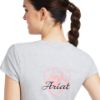 Picture of Ariat Womens Logo Script SS T-Shirt Heather Grey