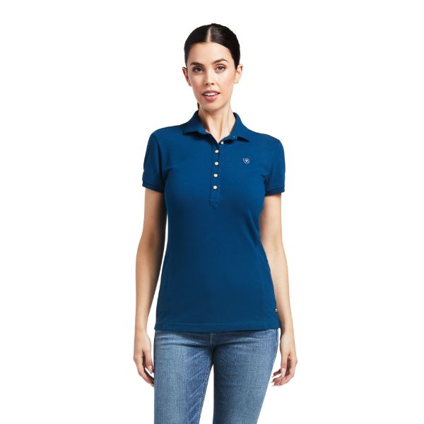 Picture of Ariat Womens Prix 2.0 SS Polo Blue Opal