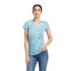 Picture of Ariat Womens Snaffle SS T-Shirt Milky Blue Heather