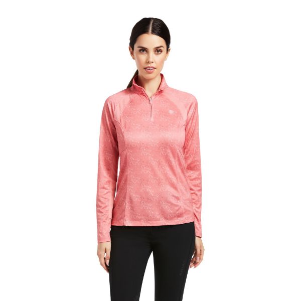 Picture of Ariat Womens Sunstopper 2.0 1/4 Zip Baselayer Trot Line