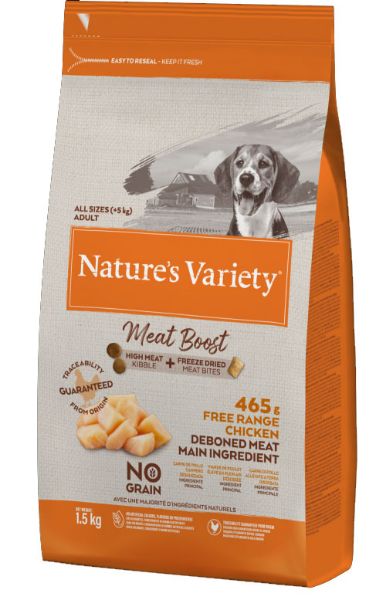 Picture of Natures Variety Dog - Meat Boost Free Range Chicken 1.5kg