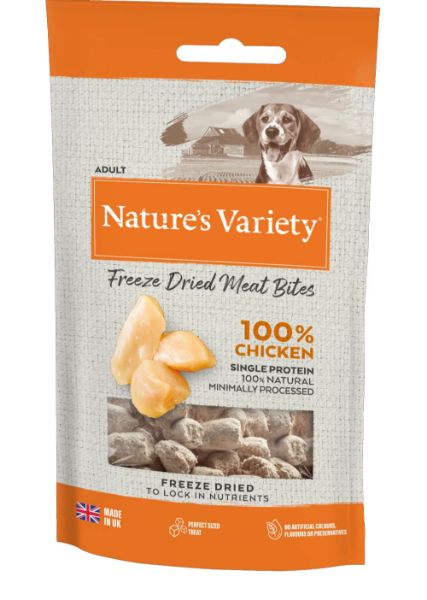 Picture of Natures Variety Dog - Freeze Dried Meat Bites Chicken 20g