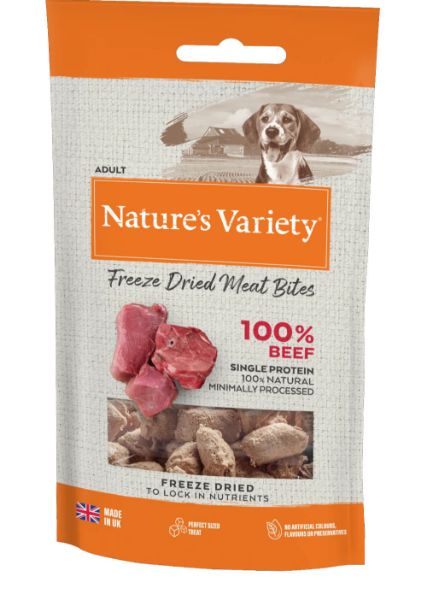 Picture of Natures Variety Dog - Freeze Dried Meat Bites Beef 20g