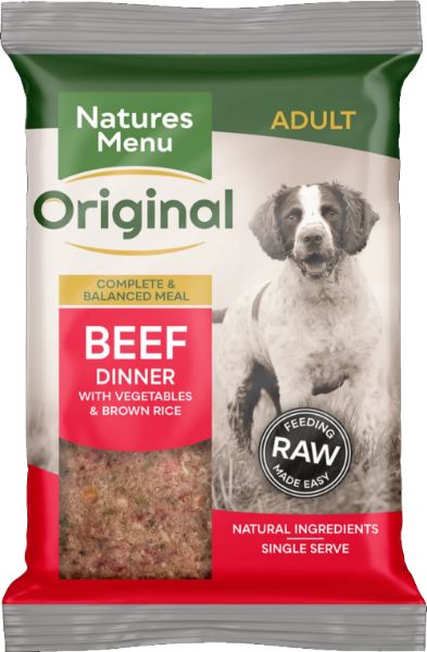 Picture of Natures Menu Dog - Raw Meals Dinner Beef 300g