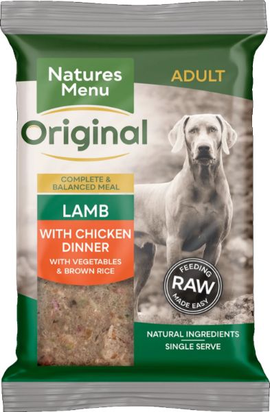Picture of Natures Menu Dog - Raw Meals Dinner Lamb With Chicken 300g