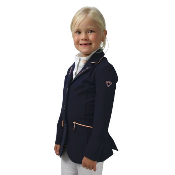 Picture of Hy Equestrian Cadiz Mizs Show Jacket Navy / Rose Gold