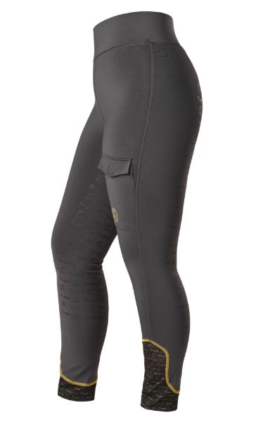 Picture of Firefoot Kids Ripon Sticky Bum Breeches Charcoal / Mustard