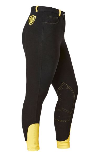Picture of Firefoot Ladies Farsley Breeches Black / Mustard