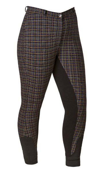 Picture of Firefoot Ladies Farsley Checked Breech Black / Mustard