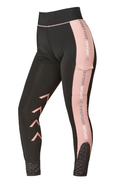 Picture of Firefoot Ladies Ripon Sport Breeches Black / Rose Gold