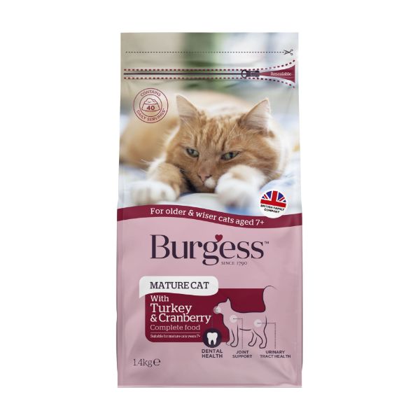 Picture of Burgess Cat - Mature Turkey & Cranberry 1.4kg