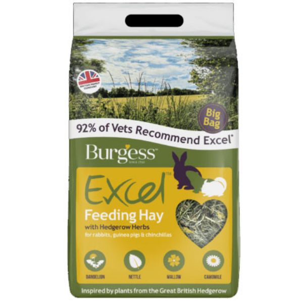 Picture of Burgess Rabbit Guinea Pig & Chinchilla - Excel Feeding Hay With Hedgerow Herbs 3kg