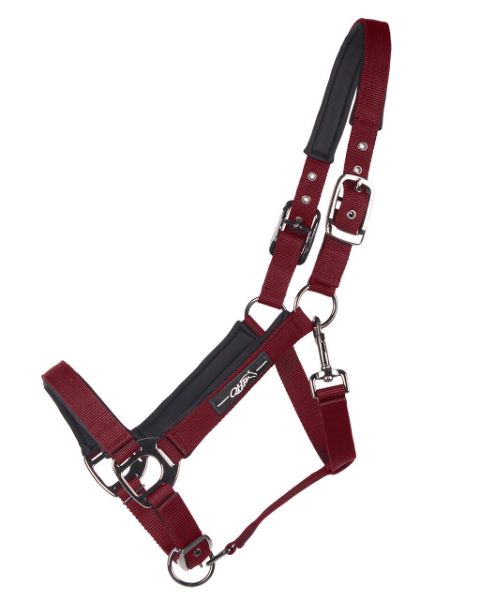 Picture of QHP Deluxe Headcollar Burgundy
