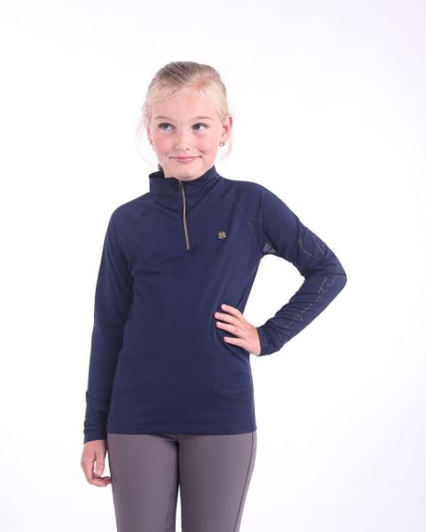 Picture of QHP Junior Yvet Sport Shirt Navy
