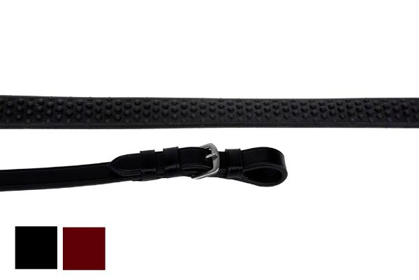 Picture of Rhinegold Italian Leather Flexible Grip Rubber Reins