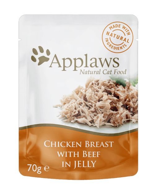 Picture of Applaws Cat - Jelly Pouch Chicken With Beef 70g