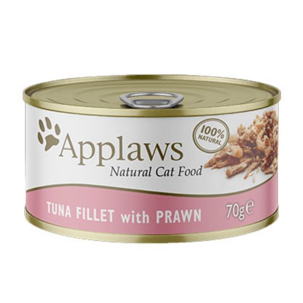 Picture of Applaws Cat - Broth Tin Tuna With Prawn 70g