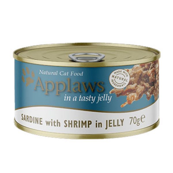 Picture of Applaws Cat - Jelly Tin Sardine With Shrimp 70g