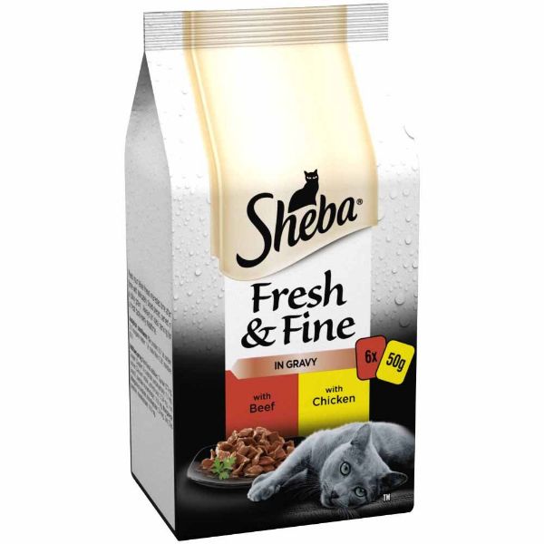Picture of Sheba Pouch Fresh & Fine Meat Collection In Gravy 6x50g