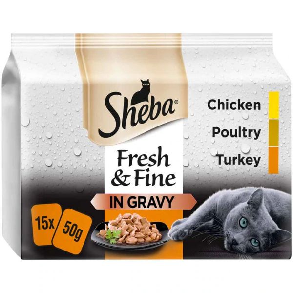 Picture of Sheba Pouch Fresh & Fine Poultry Collection In Gravy 15x50g 
