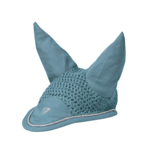 Picture of Hy Equestrian Synergy Fly Veil Aqua/Silver Cob