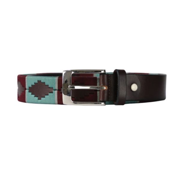 Picture of Hy Equestrian Synergy Polo Belt Aqua/Fig S/M