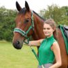 Picture of Hy Sport Active Headcollar & Lead Emerald Green/Grey