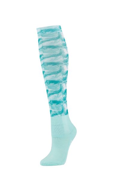 Picture of Weatherbeeta Stocking Socks Turquoise Swirl Marble Print