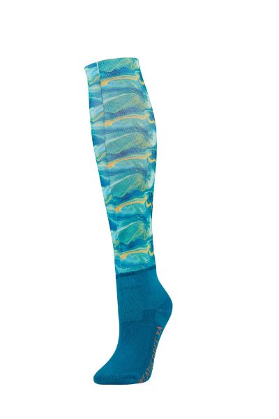 Picture of Weatherbeeta Stocking Socks Blue / Orange Swirl Marble Print