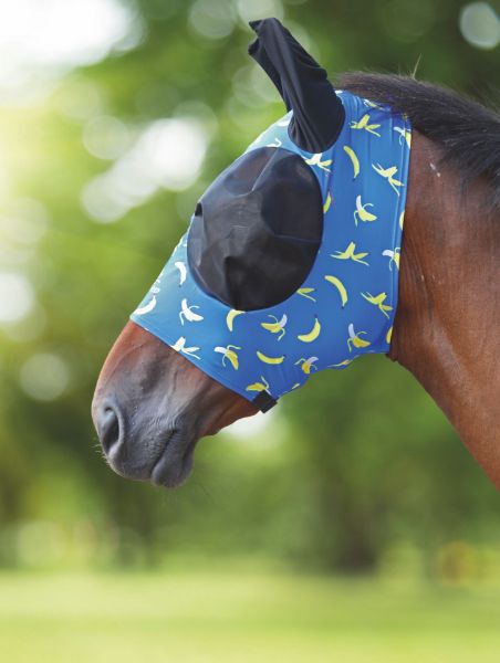 Picture of Shires Flyguard Pro Fruit Print Stretch Fly Mask Banana