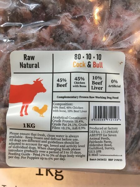 Picture of Raw Natural Cock & Bull 80.10.10 1kg