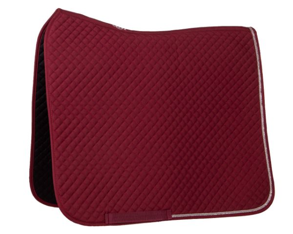 Picture of QHP Cali Saddlepad DR Burgundy Full